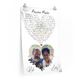 Lyrics Song -- Poster 20"x30" -- Rafi & Letty
