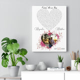 Lyrics -- Magnolia & Matthew -- Canvas 12x16 -- printify