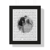 Lyrics -- Brian and Sarah 04.29.21 -- Black framed 11x14 -- Printify