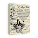Music Song Lyrics -- Canvas 8"x10" -- You might think