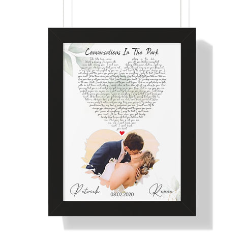 Poster for Couple -- Black Framed 12"x16" -- Patrick & Renee 08-02-2020