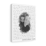 Lyrics -- Nathan & Chealsa 1/16/2015 -- Canvas 11x14 -- Printify