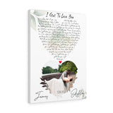 Music Lyrics Song -- Canvas 18"X24" -- James & Ashley