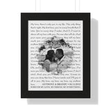 Lyrics -- Anthony & Brandy 04-14-2012 -- Black framed 11x14 -- Printify