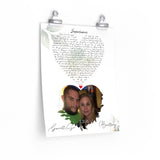 Lyrics Song -- poster/ 11''x14'' -- Garrett.Sr & Brittany