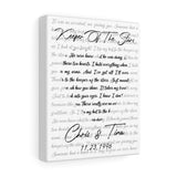 Lyrics -- Chris & Tina -- Canvas 8x10 -- Printify