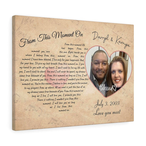 Darryl and Kamye  July 3. 2003 - Canvas 24x18 - printify