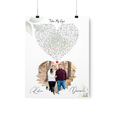 Poster 11x14 Printify - Take My Life - Donnie & Katie 10-15-22