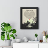 Lyrics Song -- Black framed poster/ 11"x14""  -- Thinking out loud (Ed Sheeran)
