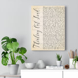 Lyrics -- Thinking Out Loud -- Canvas 12x16 -- Printify