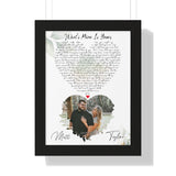 Lyrics -- Taylor & Matt 04.16.2022 -- Black Framed 12”x16” -- Printify
