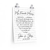 Lyrics -- John & Stacy 02.28.2009 -- 11x14 -- Printify