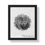 Printify -- Lyrics -- Debbie & Mike Wool -- Black frame 16x20