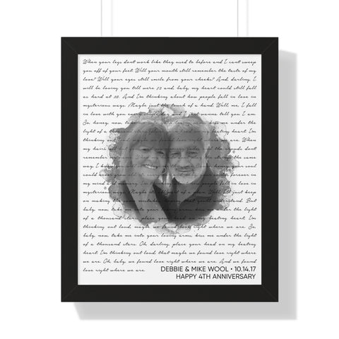 Printify -- Lyrics -- Debbie & Mike Wool -- Black frame 16x20