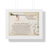 Lyrics -- Mom & Maureen -- White framed 11x14 -- Printify