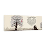 I Cross My Heart Lyrics -- Canvas 12"x36" -- 30 -- printify