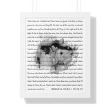 Lyrics -- Brian and Anna 05.18.19 -- White framed 16x20 -- Printify
