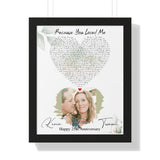 Lyrics -- Tammi and Kevin 10/19/1996 -- Black framed 16x20 -- Printify
