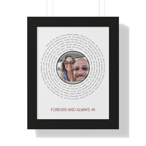 Vinyl -- Rob & Megan 05.28.06 Forever and Always -- Black framed 11"x14" -- Printify