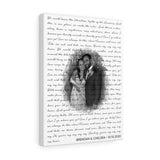 Music Lyrics Song -- Canvas 12"X16" -- Brendan & Chelsea