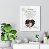 Music Lyrics Song -- White framed 12"x16" -- Robbie & Kandace