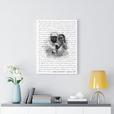 Music Lyrics Song -- Canvas 18"X24" -- Mikki & Anthony