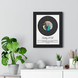 Lyrics Song -- Black framed poster/ 11"x14" -- Ashley & Al 08-17-2022