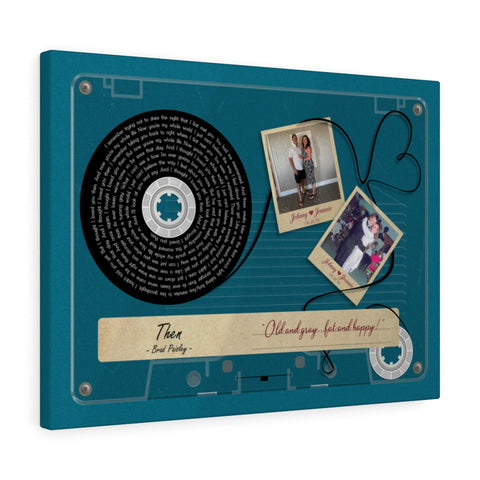 Cassettes-Tape Print -- Canvas 18"X24" -- Johnny and Jeannie