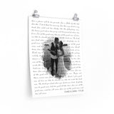 Lyrics Song -- Poster/ 16''x20'' -- Chad & Sara