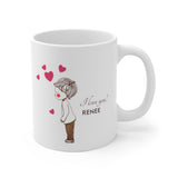 Personalized Couples Love (I Love You Couple) -- 11oz White Mug -- RENEE -- printify