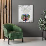 Music Lyrics Song -- Canvas 24"x30" -- Randy & Heather