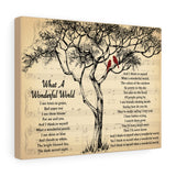 Music Lyrics Song -- Canvas 11"X14" -- It's a Wonderful World