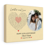 Lyrics -- Phil & Michelle -- Canvas 8x10 -- Printify