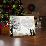 Lyrics Song -- Canvas 24"x30" -- Today (Brad Paisley)