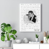 Music Lyrics Song -- Canvas 12"X16" -- Craig & Misty