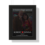 Lyrics Song -- Black Framed poster/ 12”x16” -- Robert & Donna 06-25-14