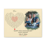 Lyrics Song -- Canvas 12"X16" -- Kevin & Kristina 10.12.2013