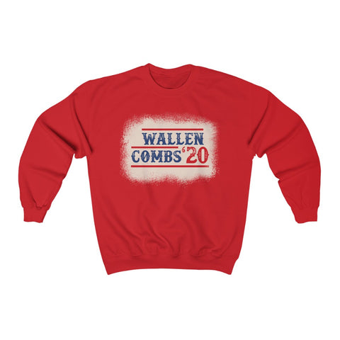 Wallen Combs 20 -- Unisex Crewneck Sweatshirt -- Red -- 1.1-- printify(swiftPOD)