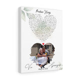 Music Lyrics Song -- Canvas 11"X14" -- Georgene & Viv