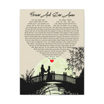 Canvas Printify 18x24 - Forever and ever, Amen - Couple & Heart Lyrics