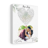Lyrics -- Carlos and Triana  7-9-21 -- Canvas 8x10 -- Printify