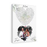 Music Lyrics Song -- Canvas  12"X16" -- Casy & Jason