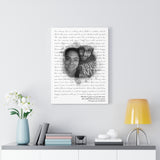 Music Lyrics Song -- Canvas 18"X24" -- The first 5 years