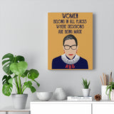 R.B.G Quote Canvas - Women belong  - 11x14 -- 1