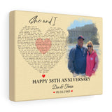 Lyrics -- Don and Treasa -- Canvas 8x10 -- Printify