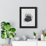 Lyrics -- Shawn & Kathy 4-27-2001 -- Black framed 11x14 -- Printify