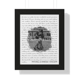 Lyrics Song -- Black framed poster/ 11"x14" -- Mitchell & Vanessa