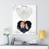 Music Lyrics Song -- Canvas 24"x30" -- Ulises & Katrina