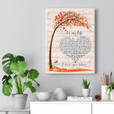 in My Life Lyrics -- Canvas 12"X16" -- 14