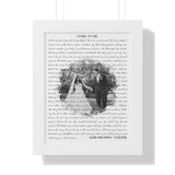 Lyrics -- Glen and Emily 11/20/2016 -- White framed 11x14 -- printify